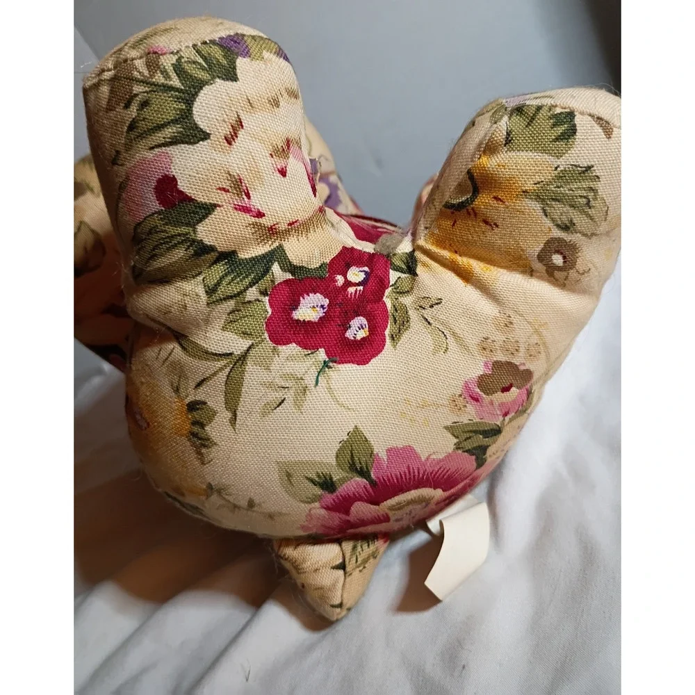 Vintage 1989 Milaca Mills Floral Teddy Bear Plush Cottagecore Decor 9 inch